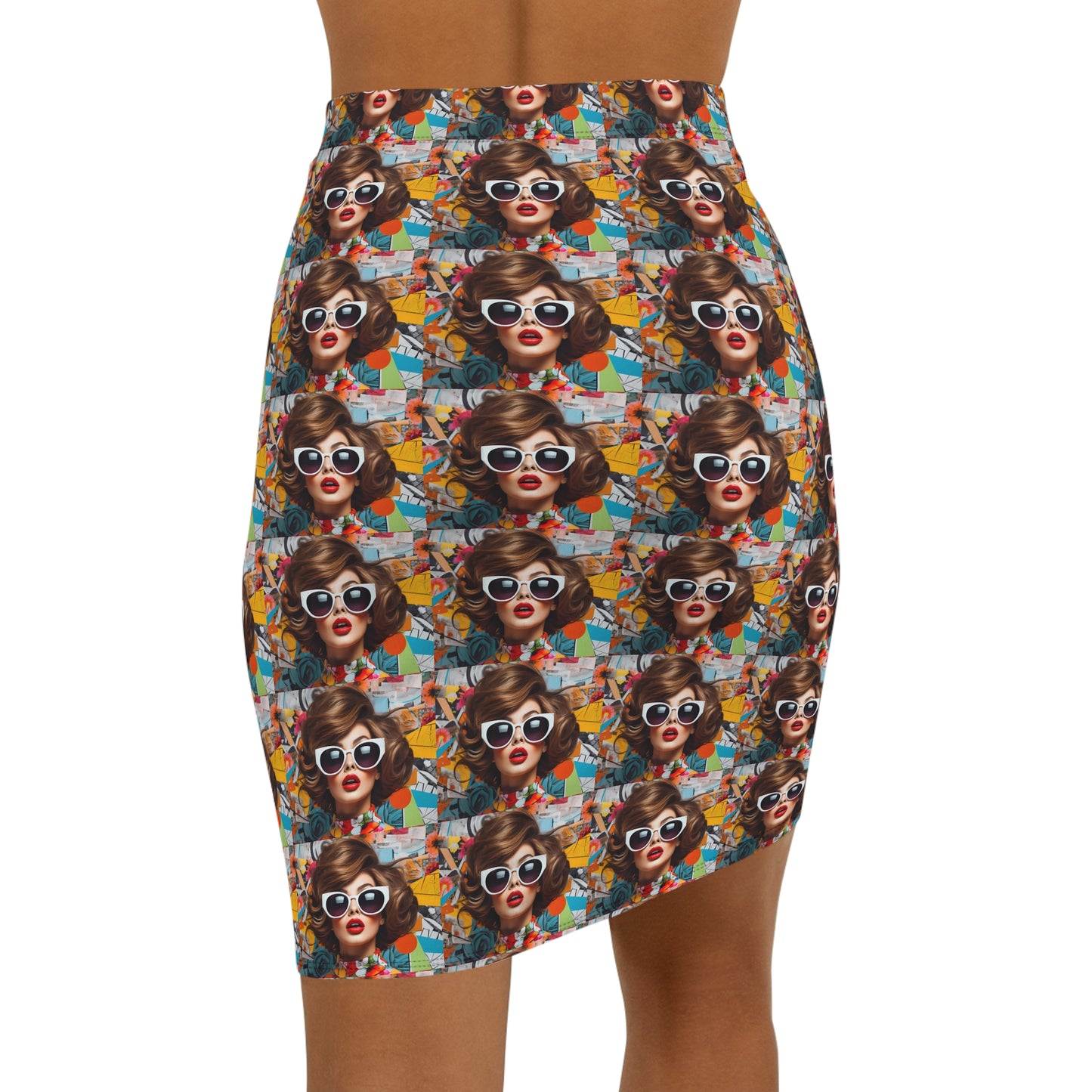 Women's Mid-Waist Pencil Skirt (AOP)