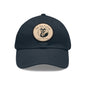 Dad Hat with Leather Patch (Round)