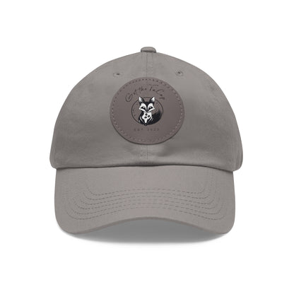 Dad Hat with Leather Patch (Round)